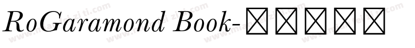 RoGaramond Book字体转换